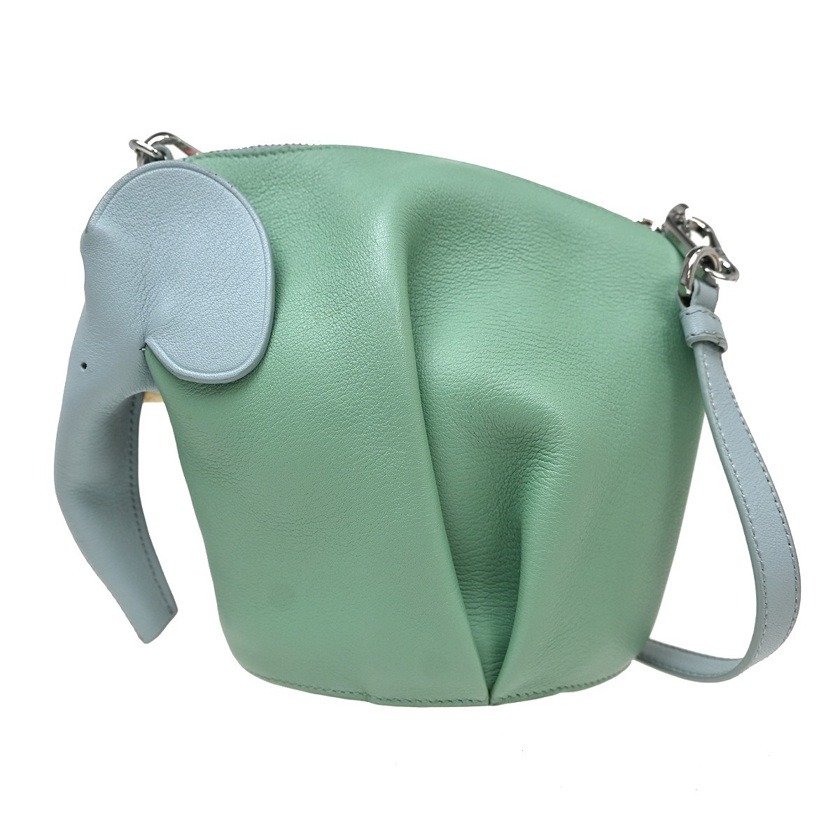 Loewe Green Pink Elephant Shoulder Bag 101712 NQ10245