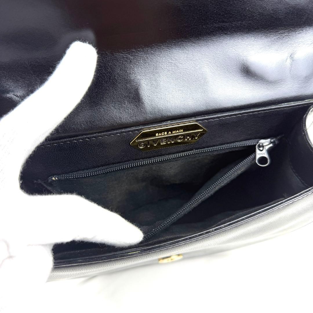 GIVENCHY Hand Bag Tote Purse 4G Leather Black Authentic