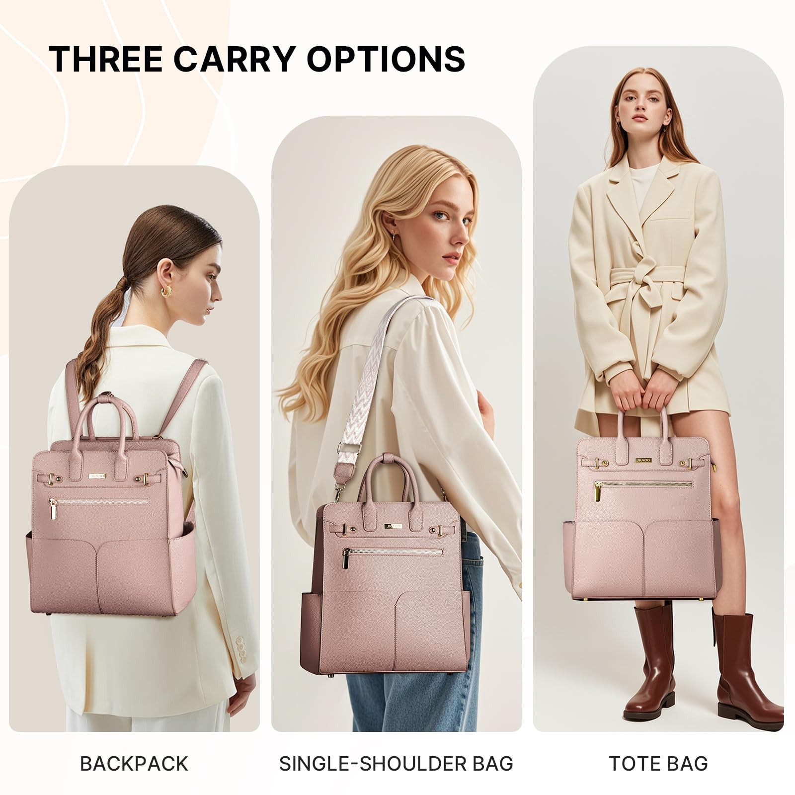 Backpack Purse for Women PU Leather Travel Backpack, 4 in 1 Designer Converti…