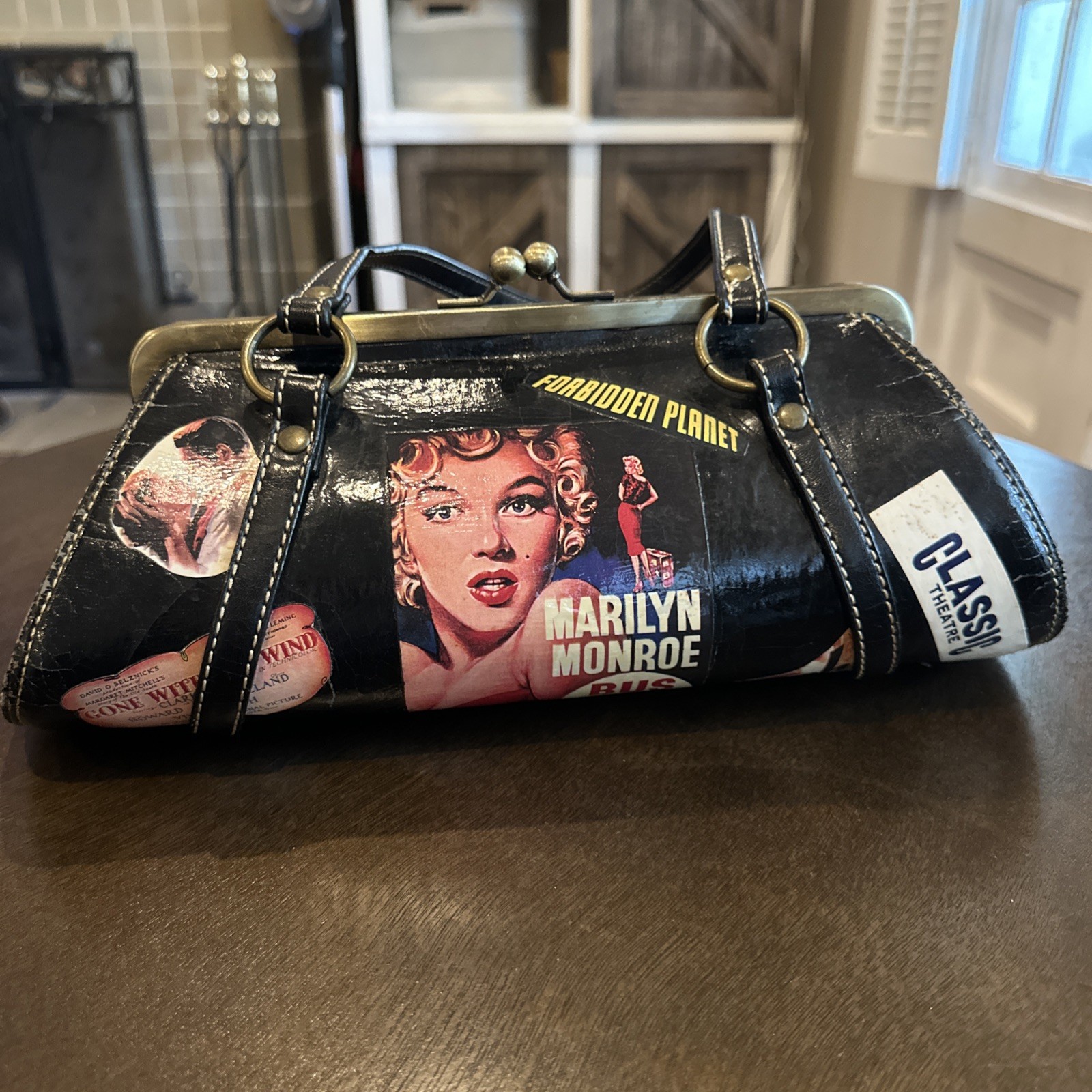 Vintage Marilyn Monroe Bus Stop Movie Poster Handbag Retro Doctor Bag Purse