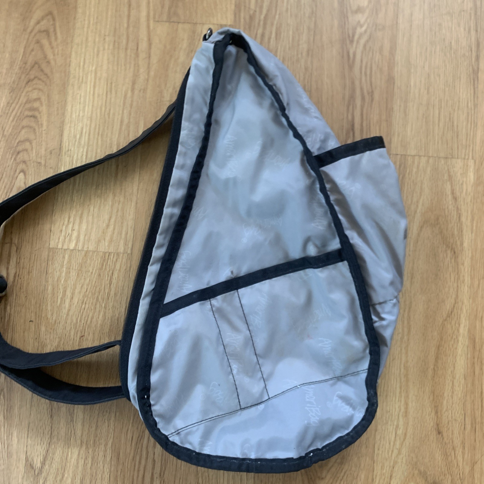 AmeriBag Small Healthy Back Bag Sling Black Nylon Made USA 17x9x6