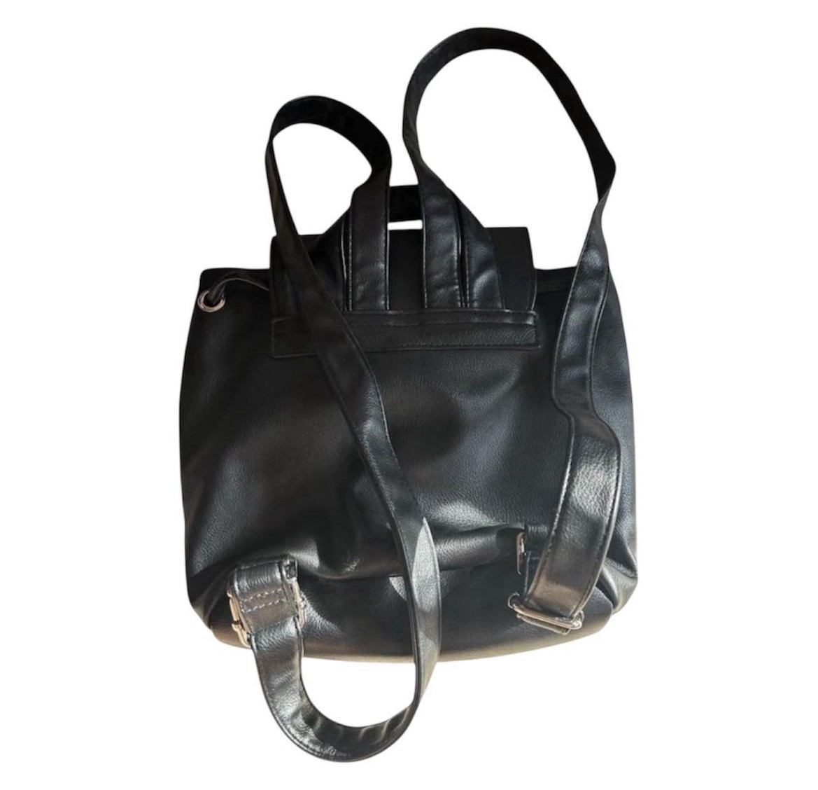Wild Fable Black Backpack Purse Drawstring & Zip, Adjustable Strap, Pockets