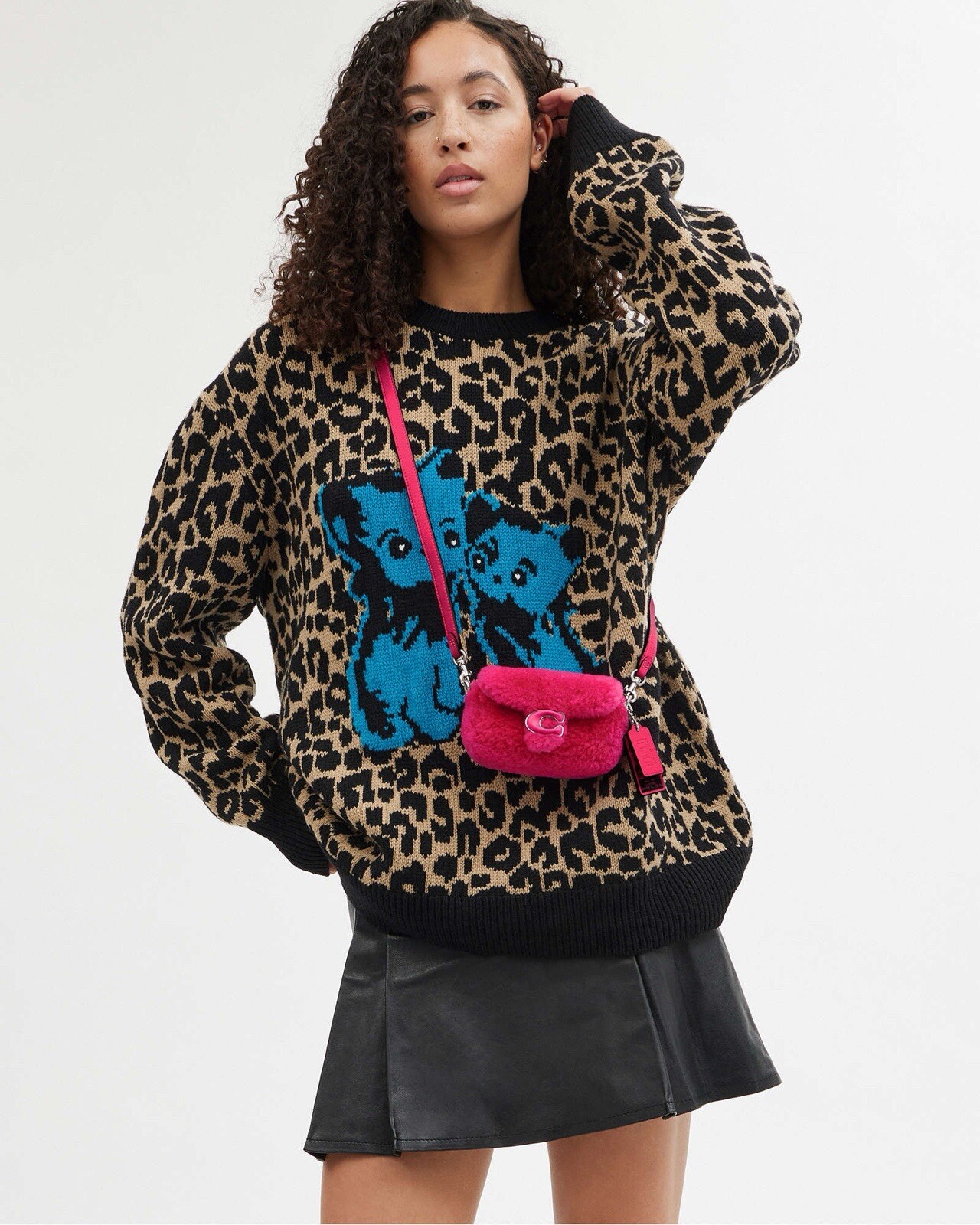 Coach Bag The Lil Nas X Drop Tabby 12 In Shearling And Leather Shoulder/Crossbod