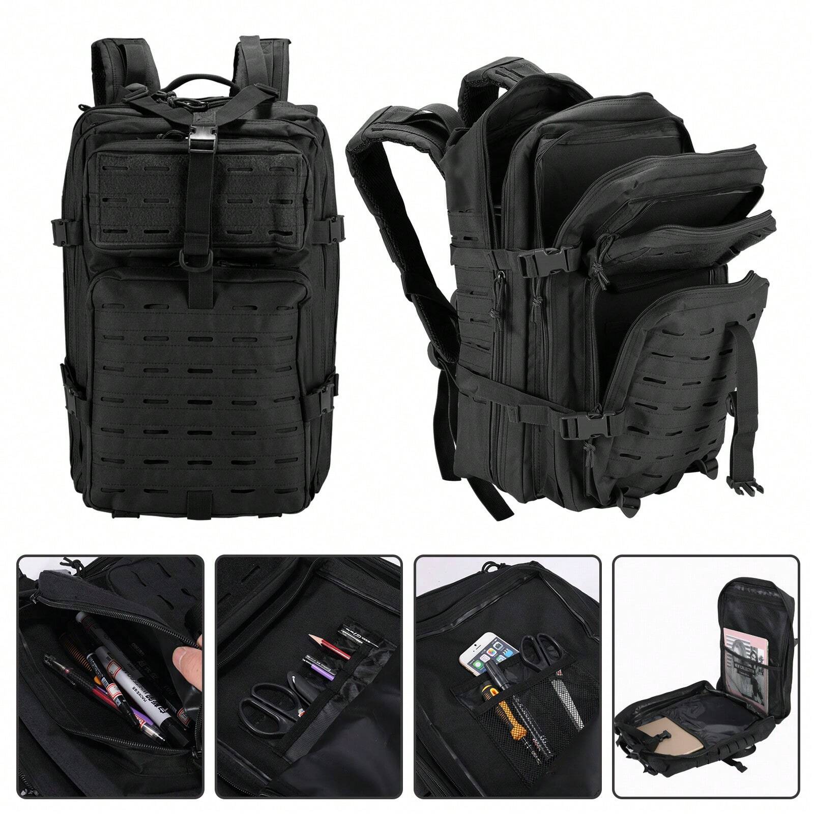 45L Military Molle Tactical Backpack Rucksack Camping Bag Waterproof Outdoor