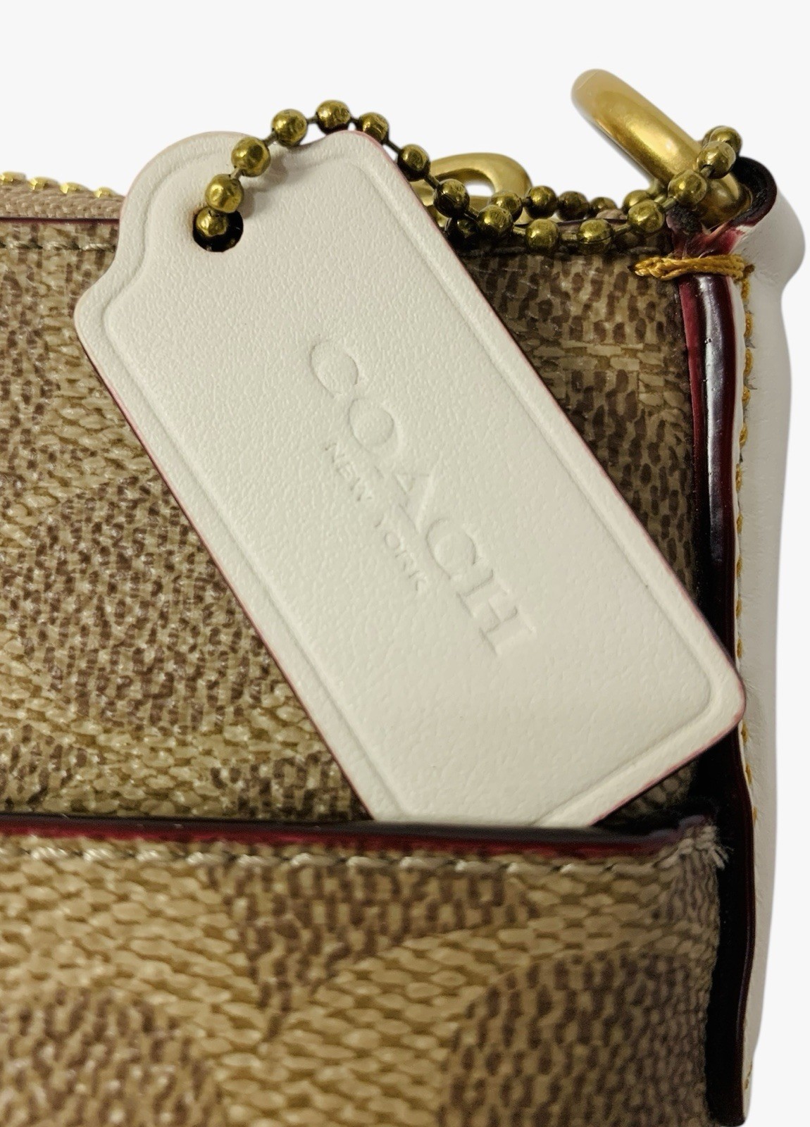 Coach Kitt Signature Canvas Colorblock Ivory Trim Messenger Crossbody -EXCELLENT