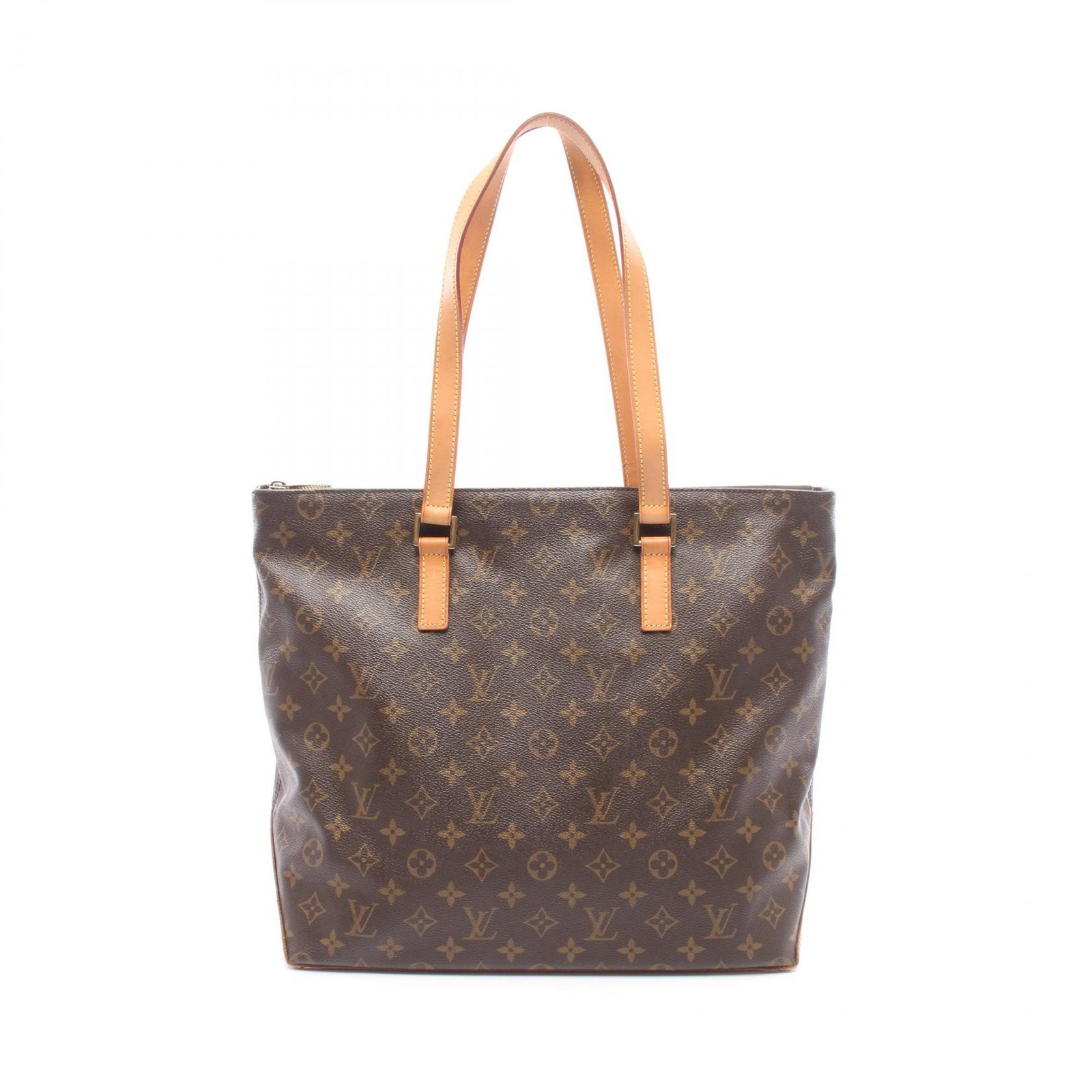 LOUIS VUITTON Cabas Mezzo Tote shoulder Bag M51151 Monogram leather Brown Used