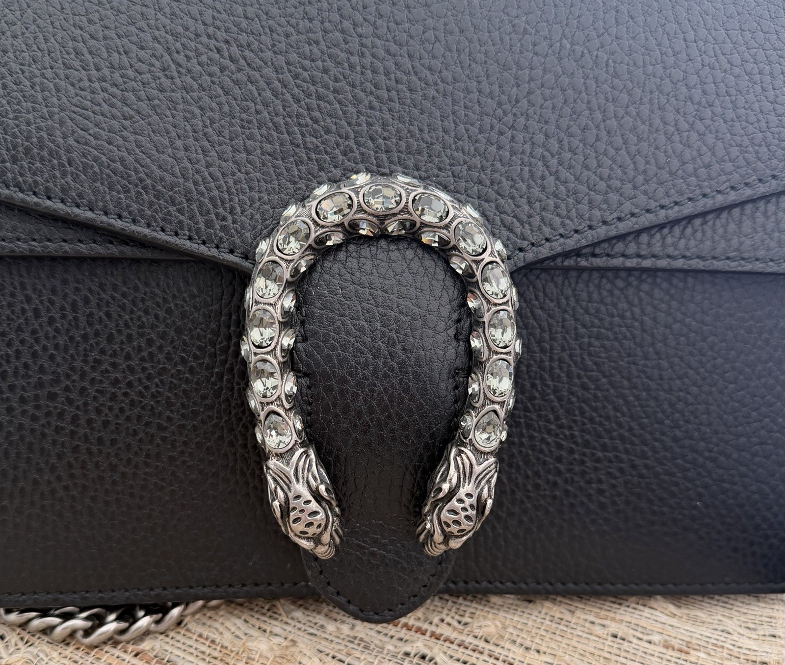 Gucci Black Dionysus Small Leather Bag