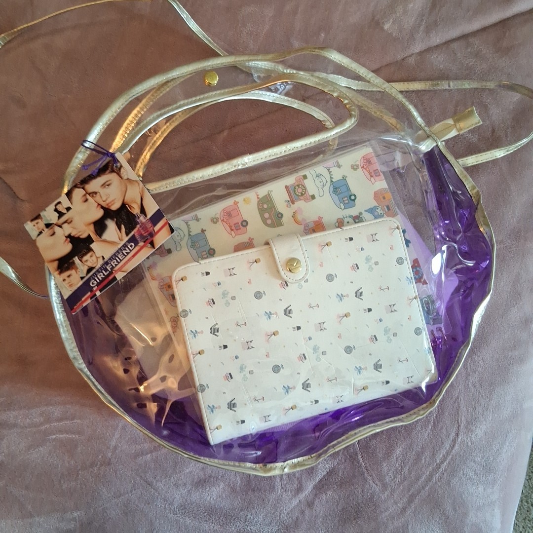 Justin Bieber Clear Purple Satchel Bag Sac Violet Girlfriend