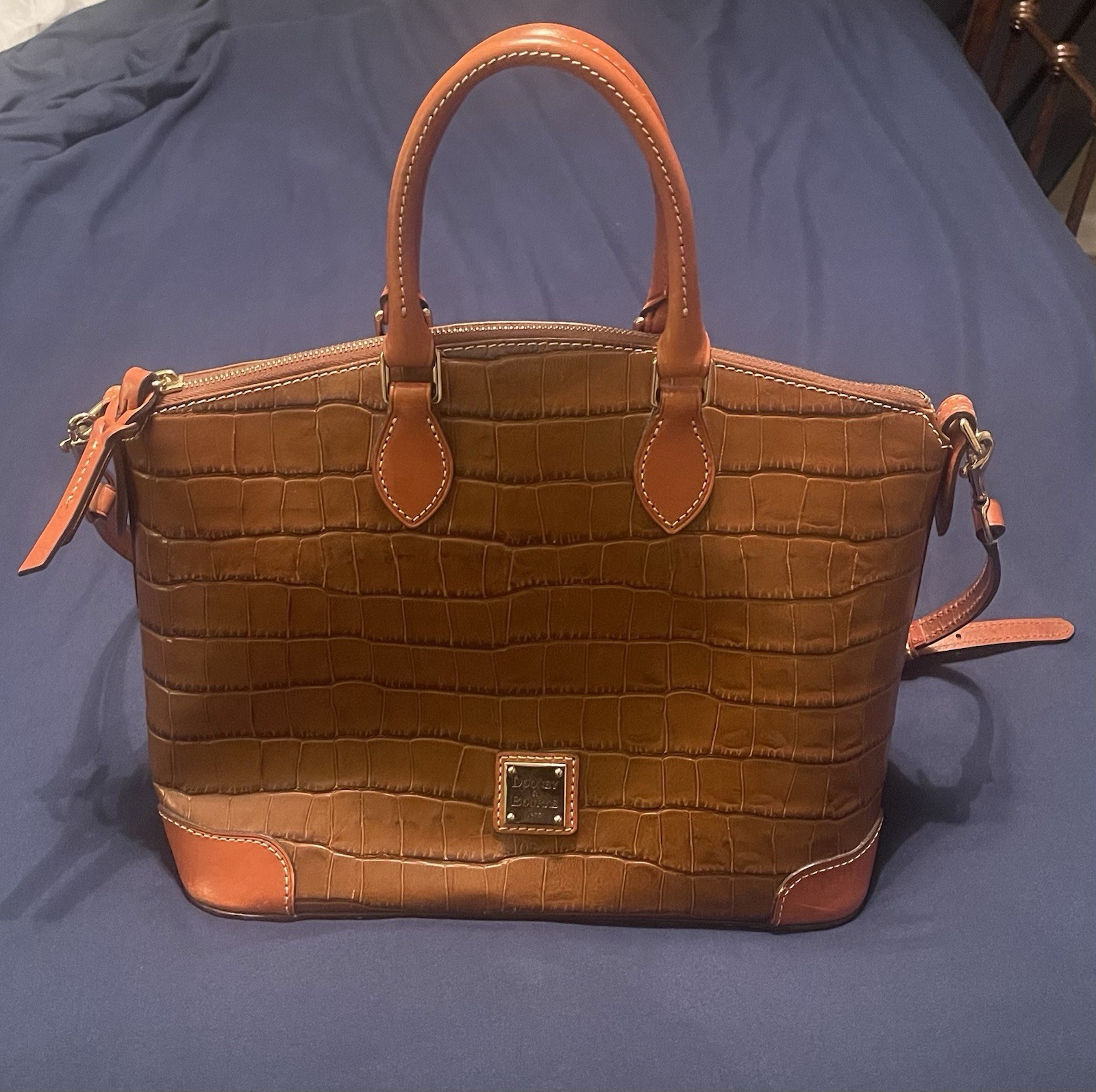 dooney and bourke crocodile Handbag Brown Croco Satchel