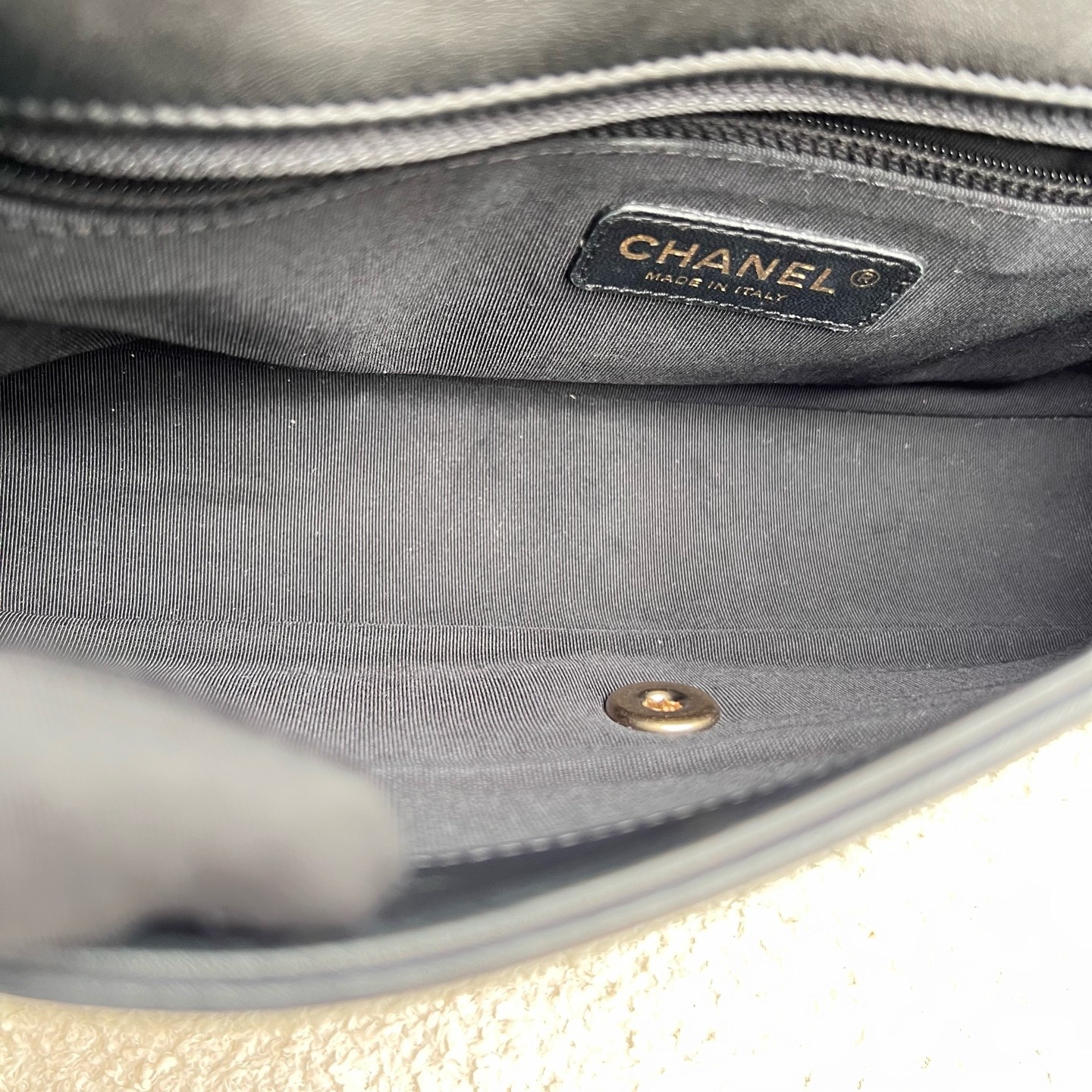 Chanel Flap Bag Normal White Black Calfskin Shoulder Crossbody Duty Paid