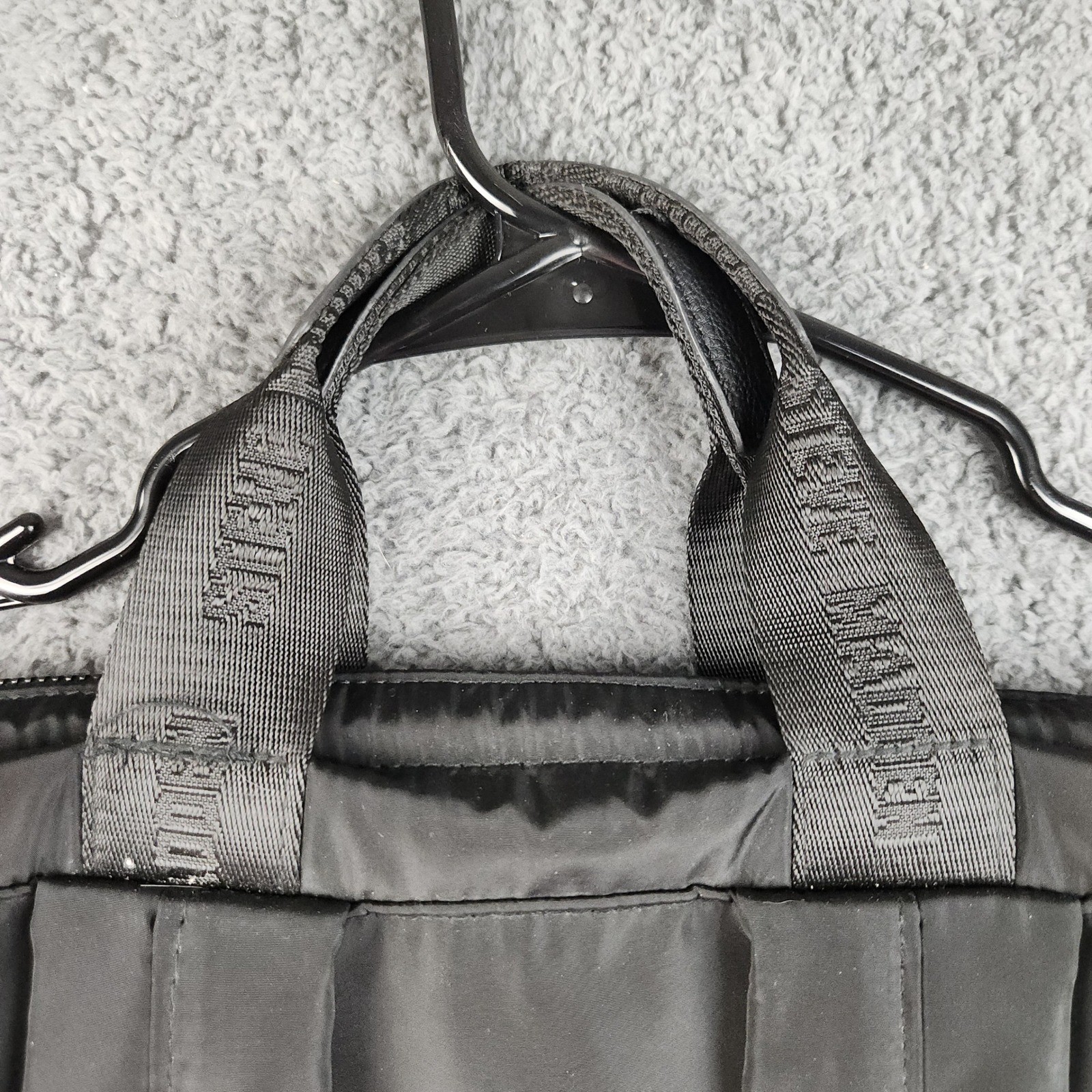 Steve Madden Backpack Large Black Quilted Nylon Travel Bag Diaperbag 16″x 6″