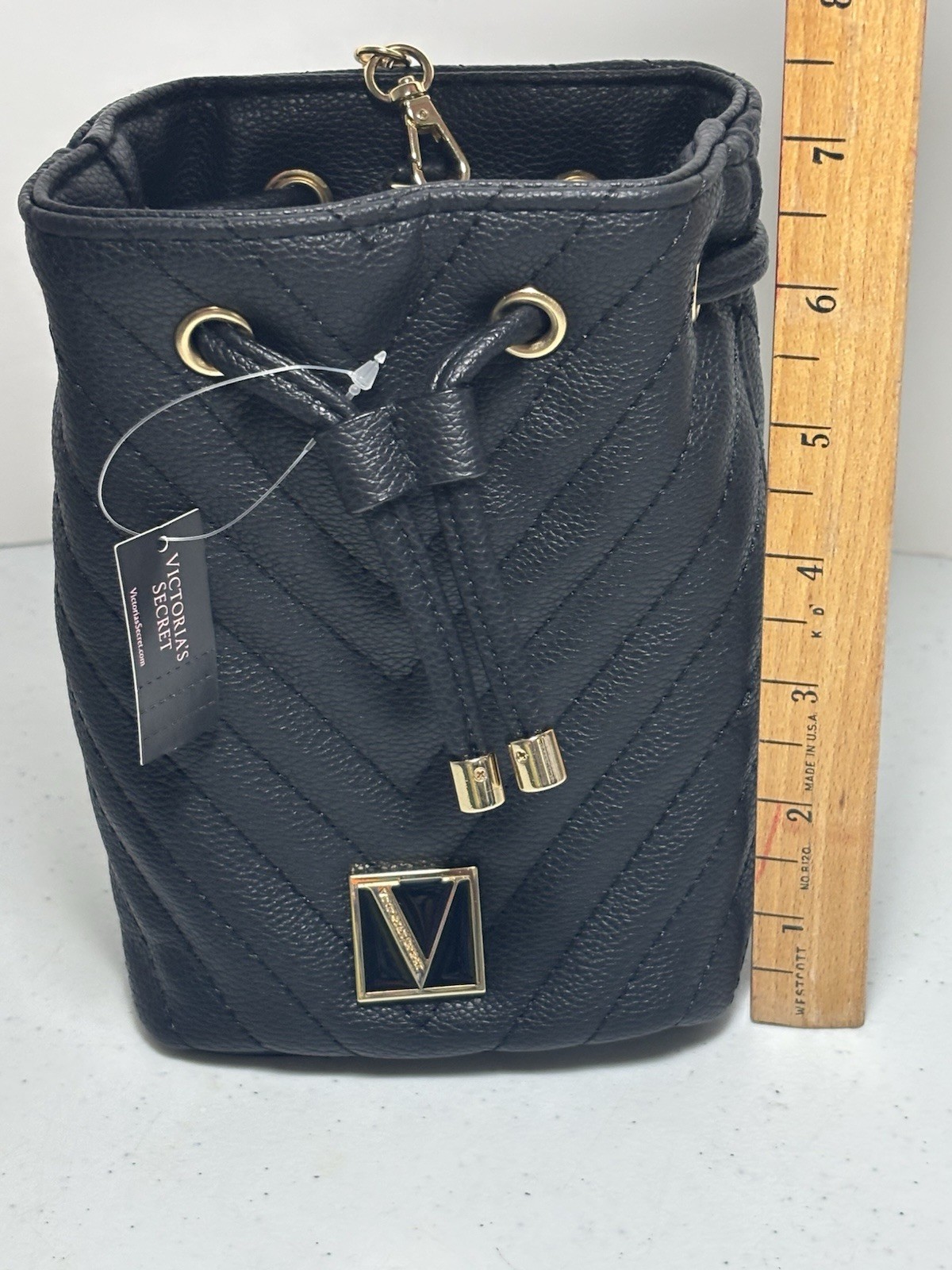 Victoria Secret V-Quilt Perfume Pouch V Monogram NWT