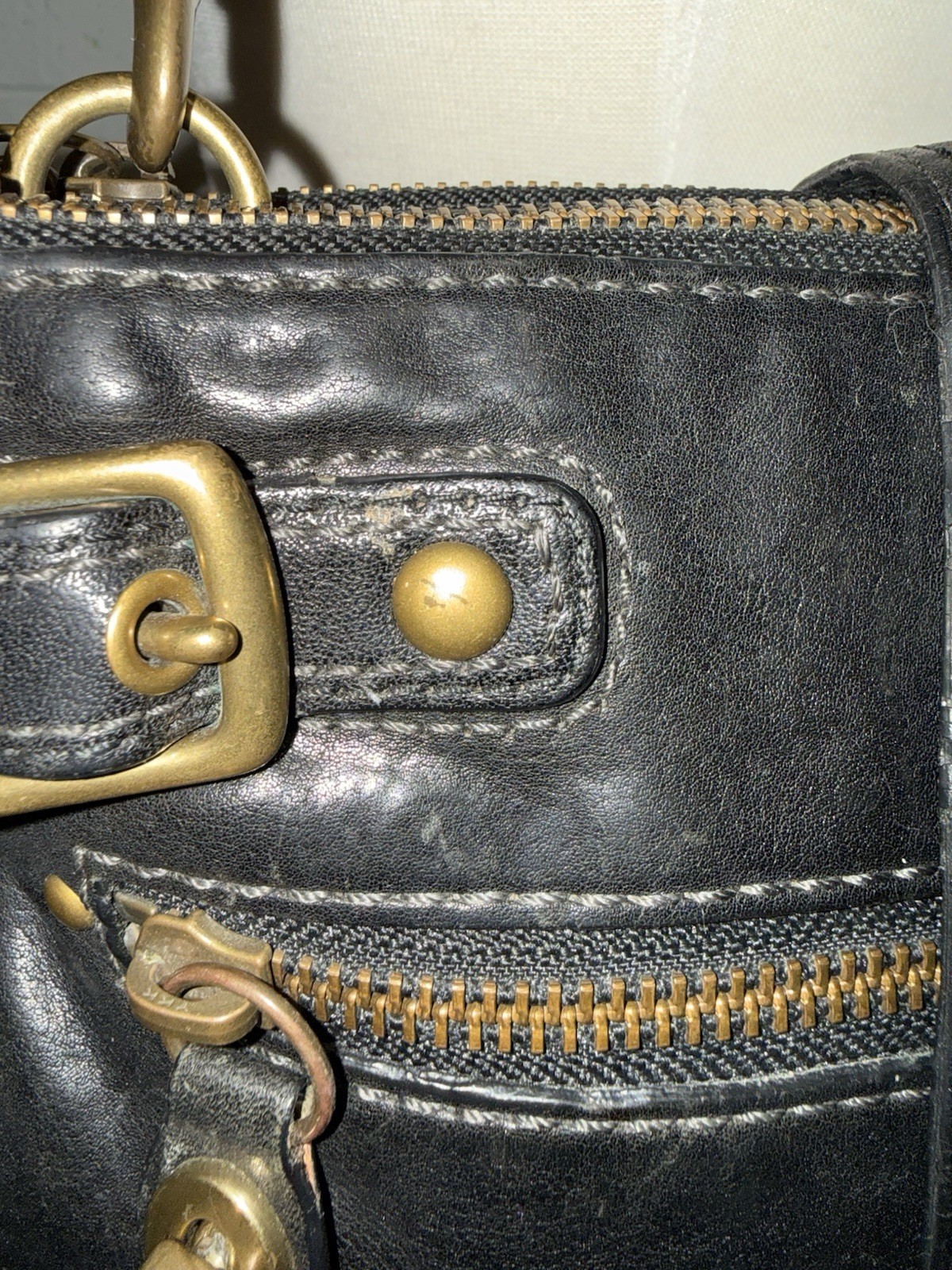 COACH Legacy Bridget Y2K 2007 Black Leather Chain Purse 11622