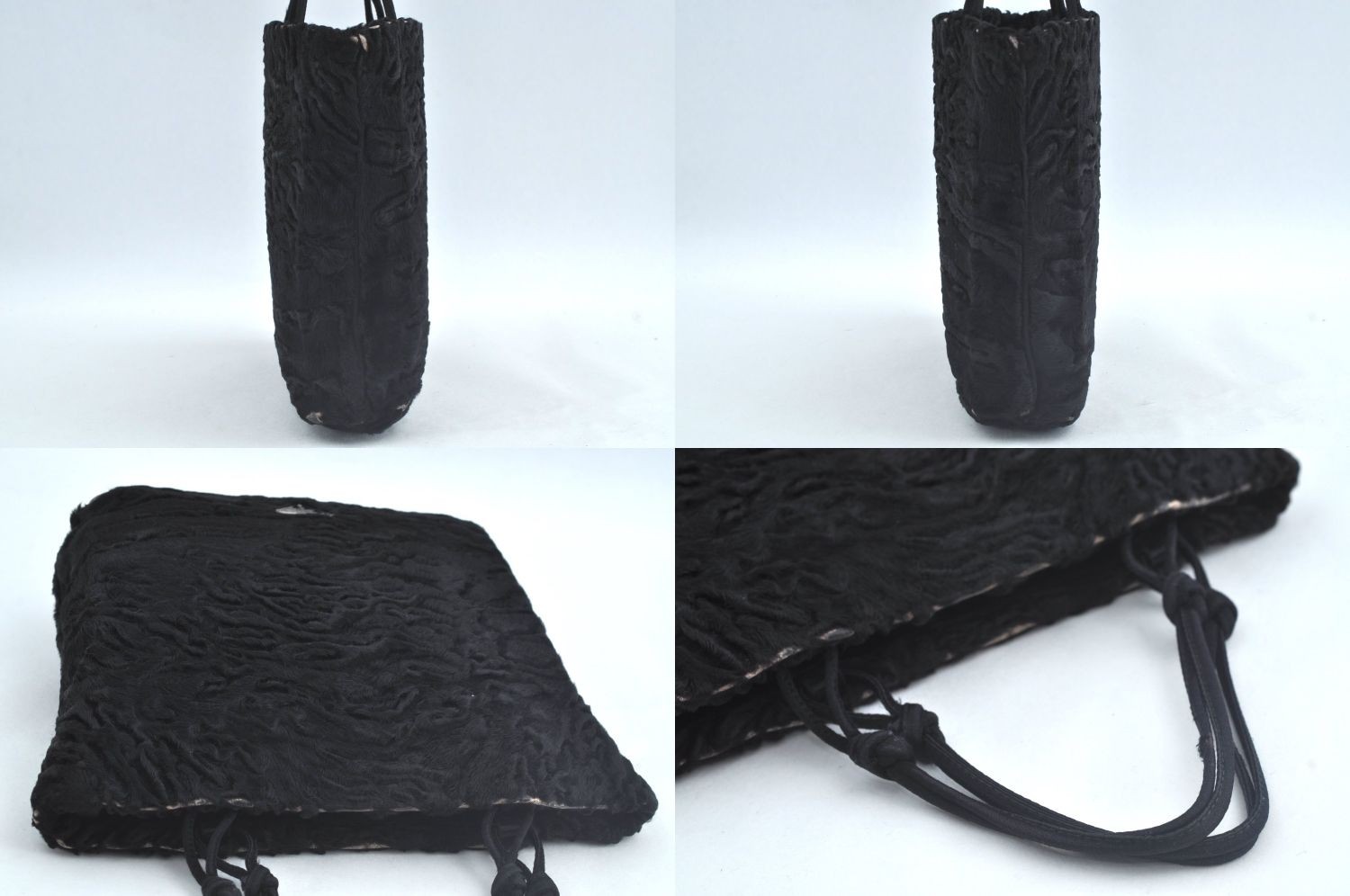 PRADA Black Harako Hand Tote Bag W24 H20 D5cm Auth