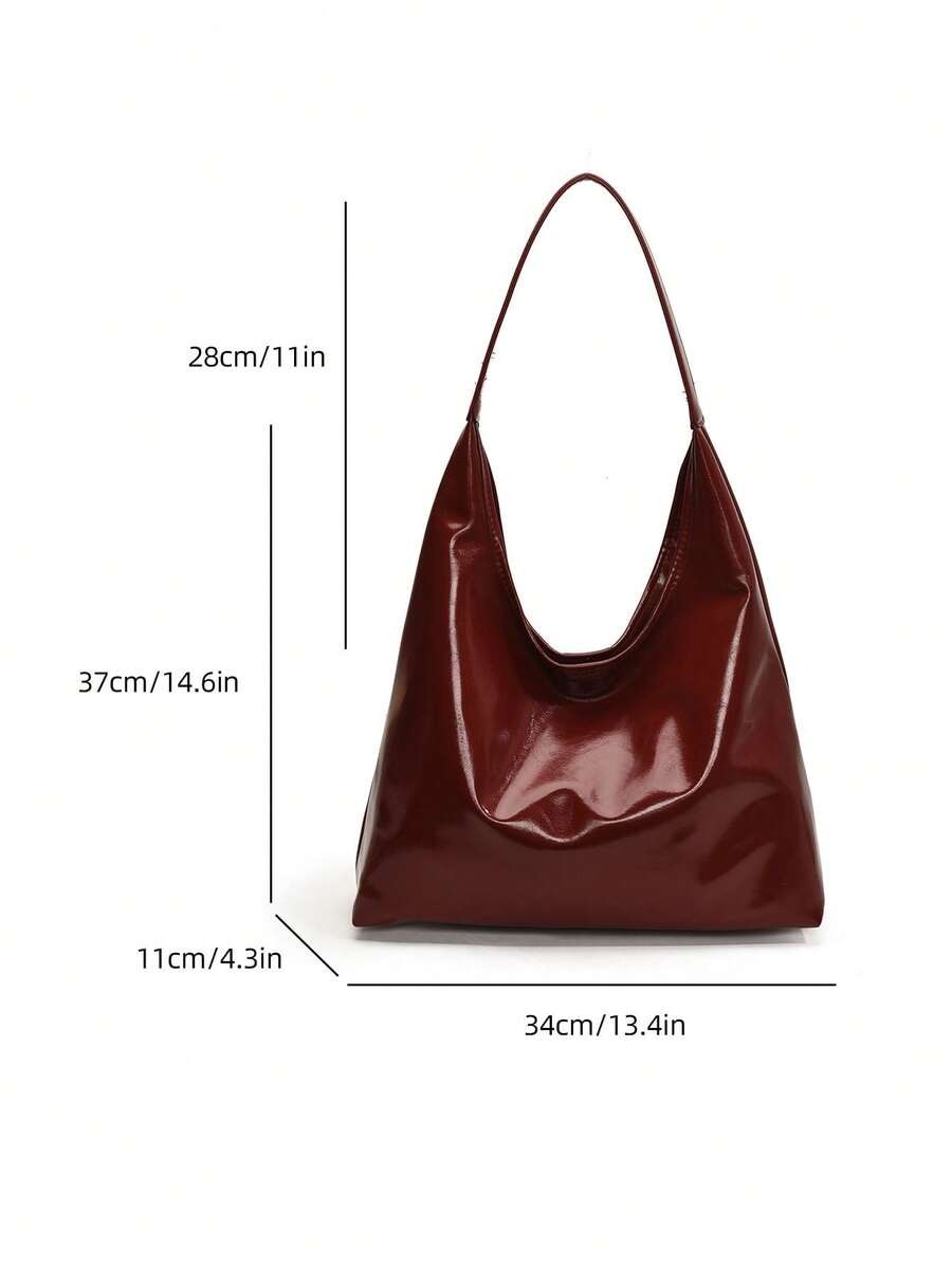 Minimalist Commuter Tote Bag Women Large Capacity Hobo Shoulder Underarm Purse