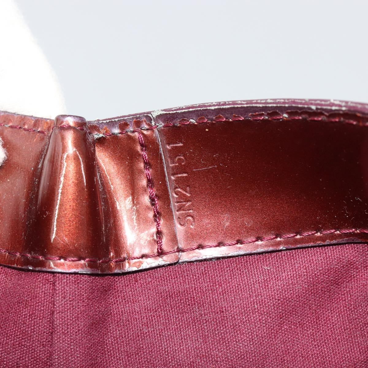 LOUIS VUITTON Monogram Vernis Wilshire MM Hand Bag Amarante M91645 Auth 190828