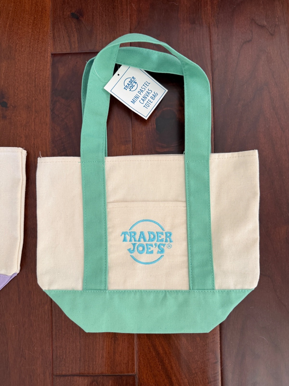 Spring 2026 Trader Joe’s Mini Pastel Canvas Tote Bag Set of 4