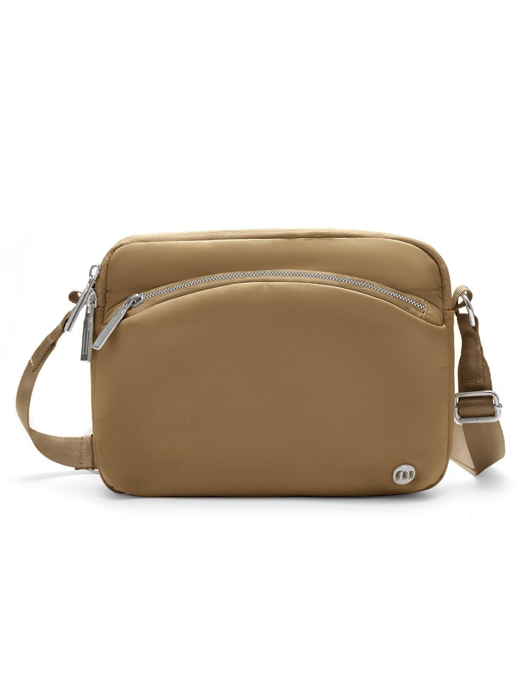 Everywhere Crossbody Bag 2L Metal Hardware Casual Travel Purse Shoulder Brown
