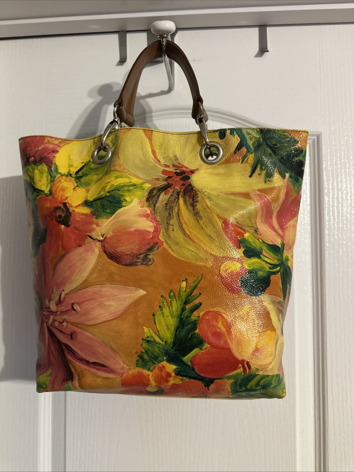 Maurizio Taiuti Leather Shoulder Bag Multi Travel Resort Classic Granny Beachy