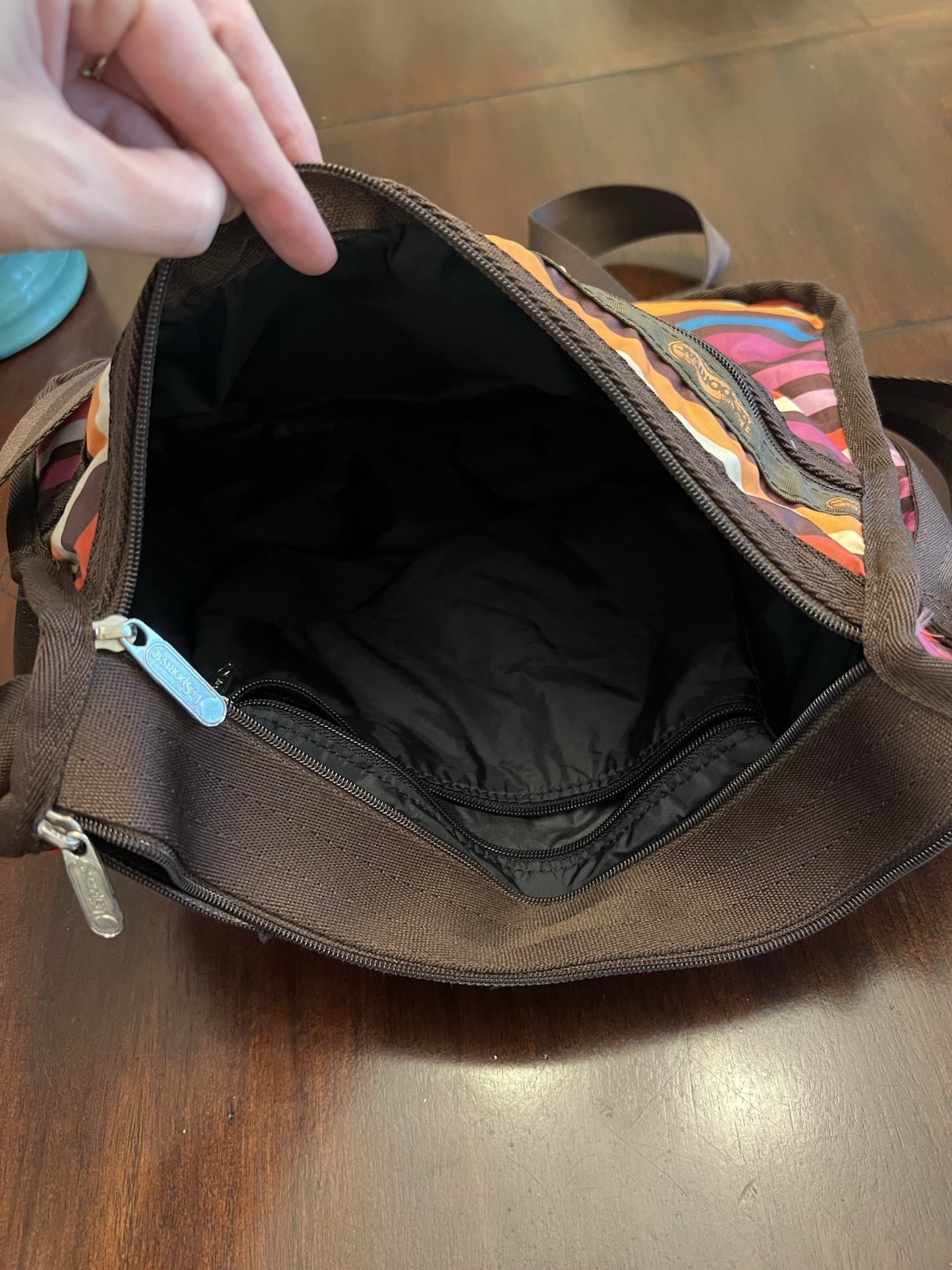 LeSportsac Deluxe Everyday Expandable Multicolor Striped Crossbody Handbag NEW