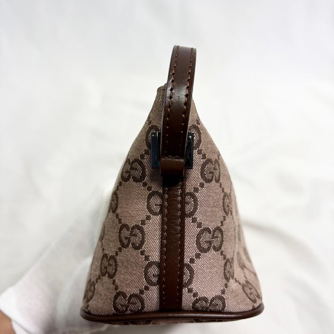 Gucci Accessory Pouch GG Canvas Shoulder Bag Brown Beige Logo Women Unisex