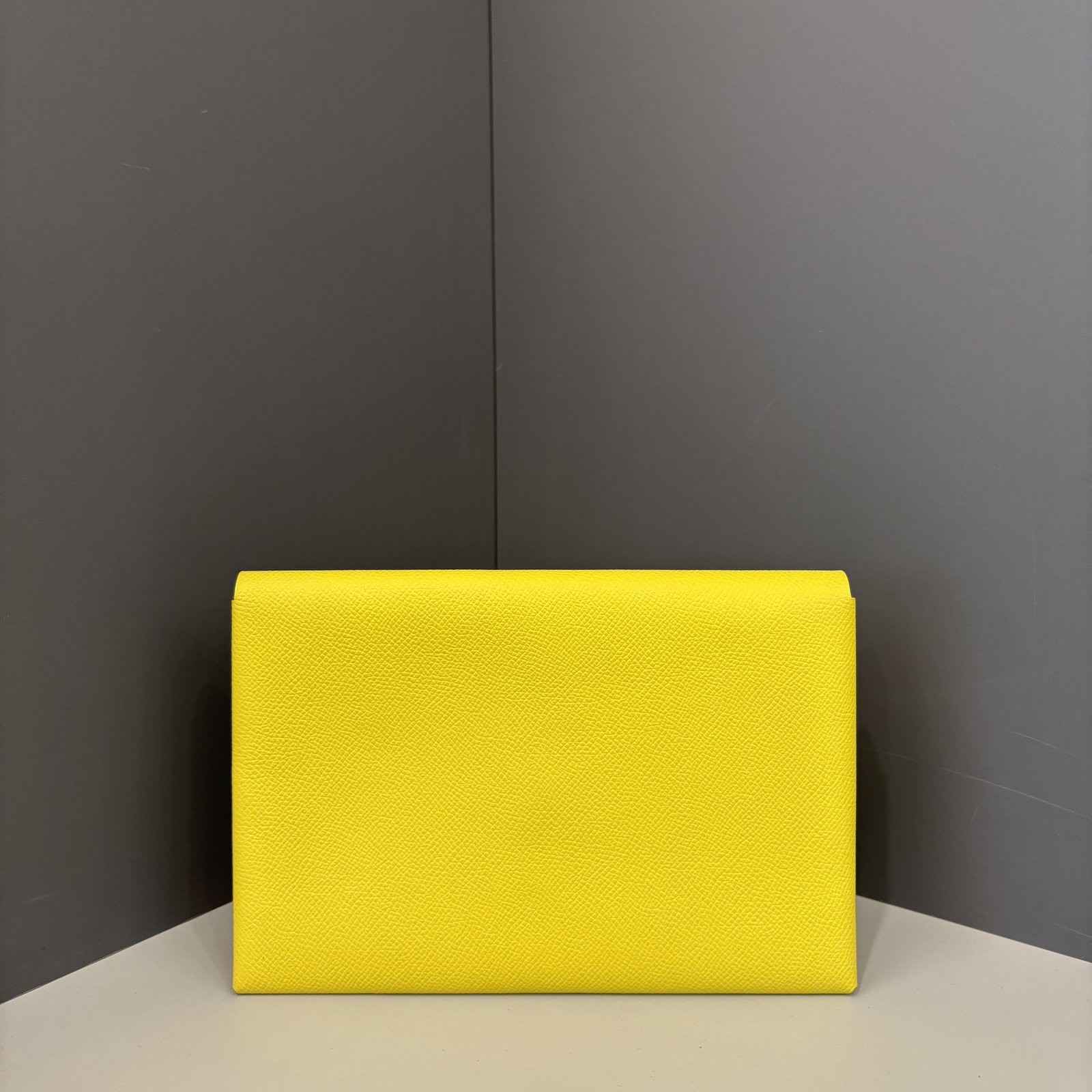 Hermes Calvi Pouch Mm 55 Rough H 9r Lime Epsom (ac031926b2)