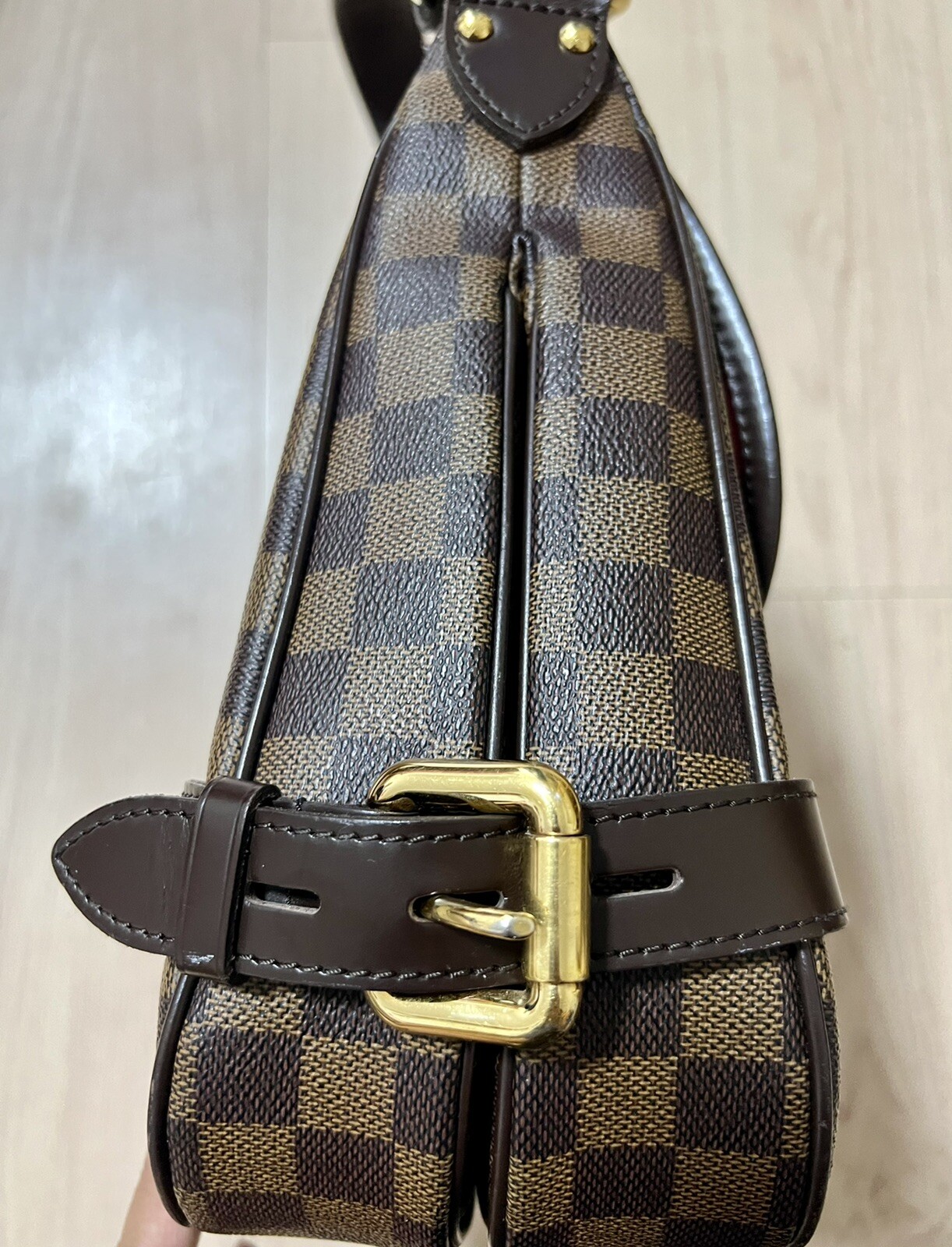 LOUIS VUITTON HIGHBURY HANDBAG Ebene Damier Original Owner