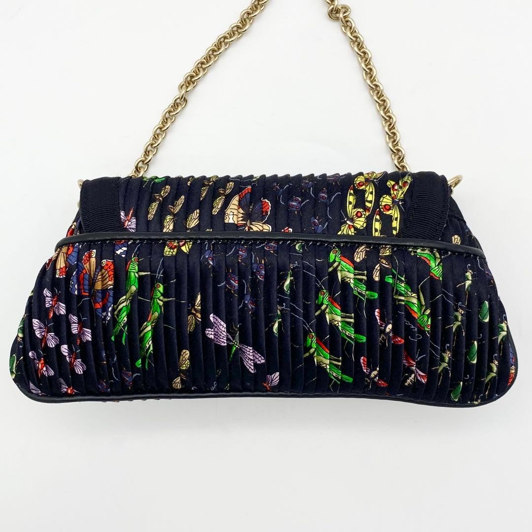 GUCCI Handbag Prince Evening Bag Bee Insect Pattern Chain
