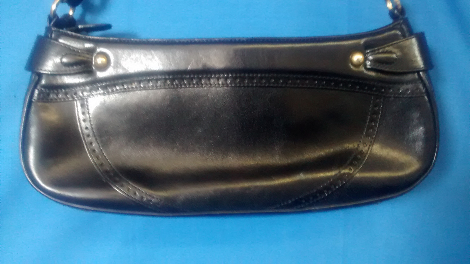 Brahmin Demi-Handbag Black Leather Strap Drop 12″