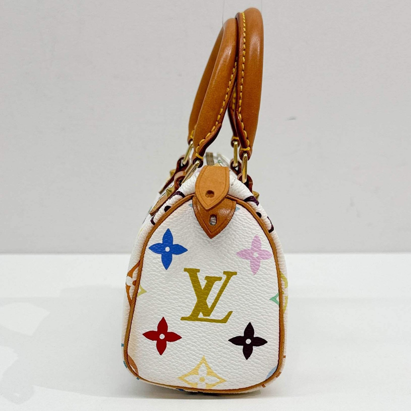 LOUIS VUITTON LV x Takashi Murakami Mini Speedy Mulitcolor Monogram White Canvas