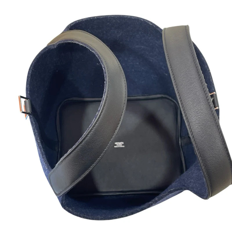 HERMES Picotin Lock MM Blue Handbag Y Stamp #OKB1699