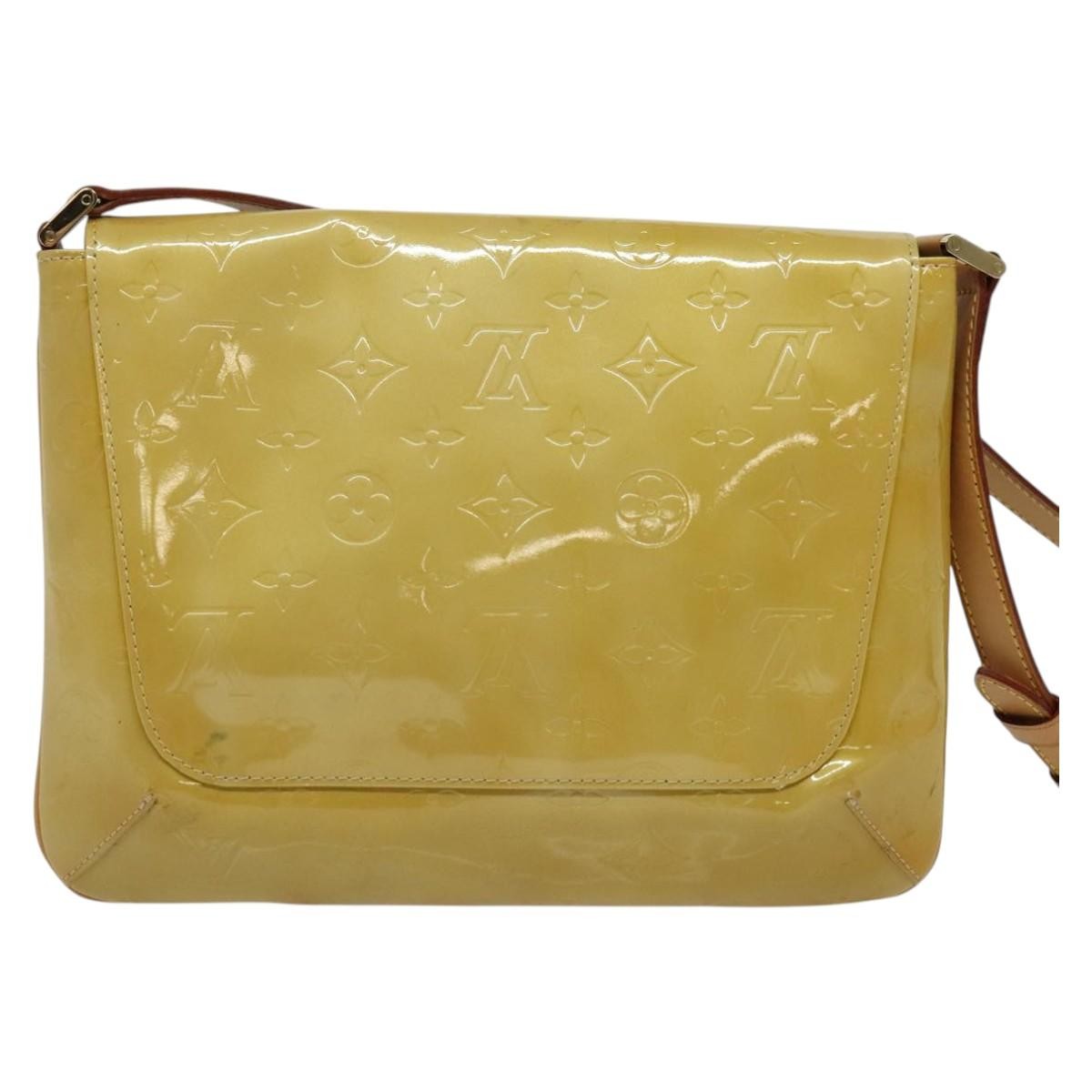 LOUIS VUITTON Monogram Vernis Thompson Street Bag Beige M91301 LV Auth ep10811