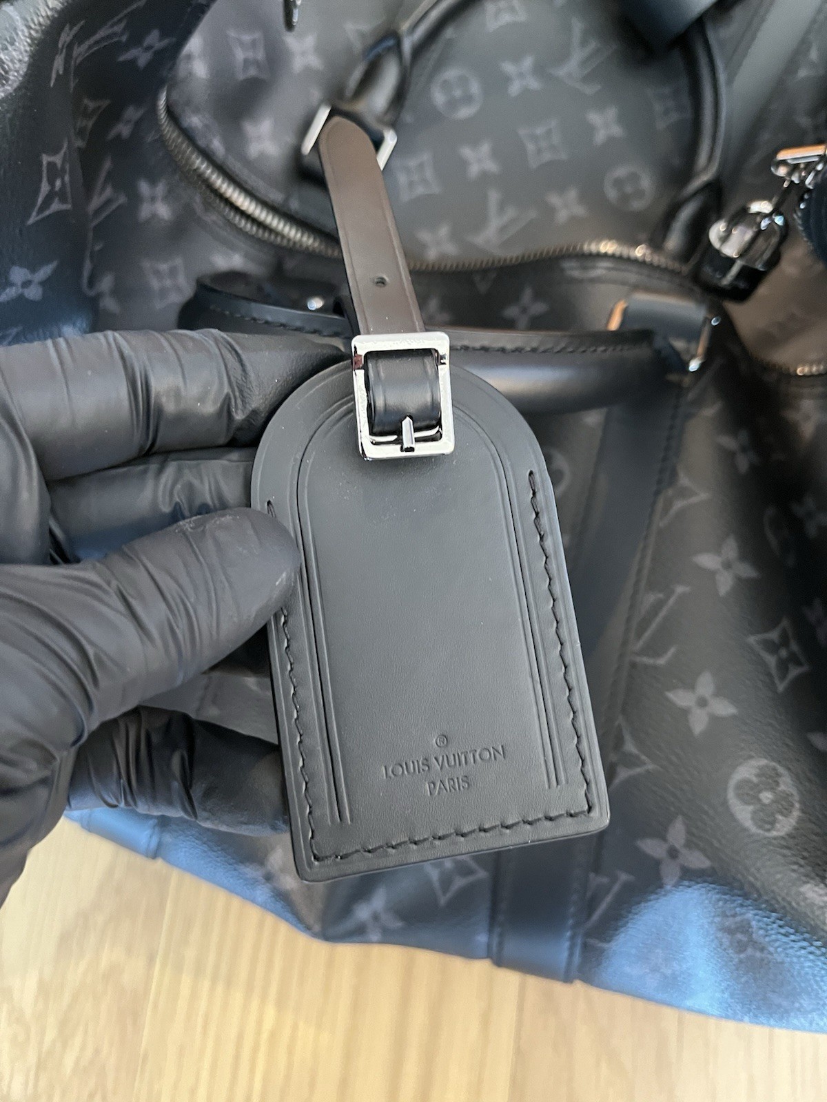 Louis Vuitton Damier Graphite Canvas Keepall Bandoulière 55 W/Receipt & Box