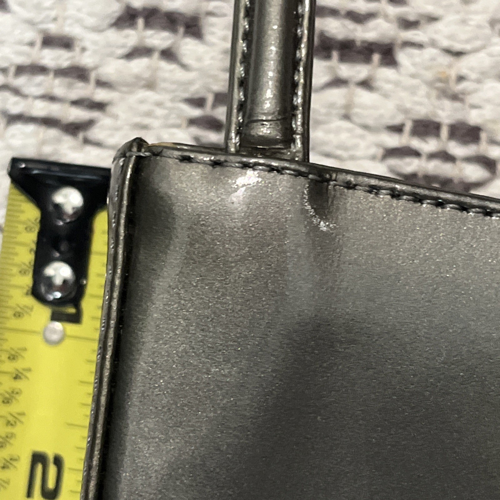 Sergio Rossi Luxury Women’s Green Patent Leather Handle Bag Purse