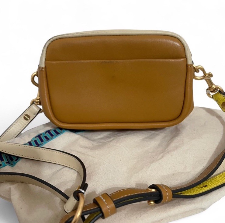 Tory Burch Perry Bombe mini bag yellow colorblock crossbody