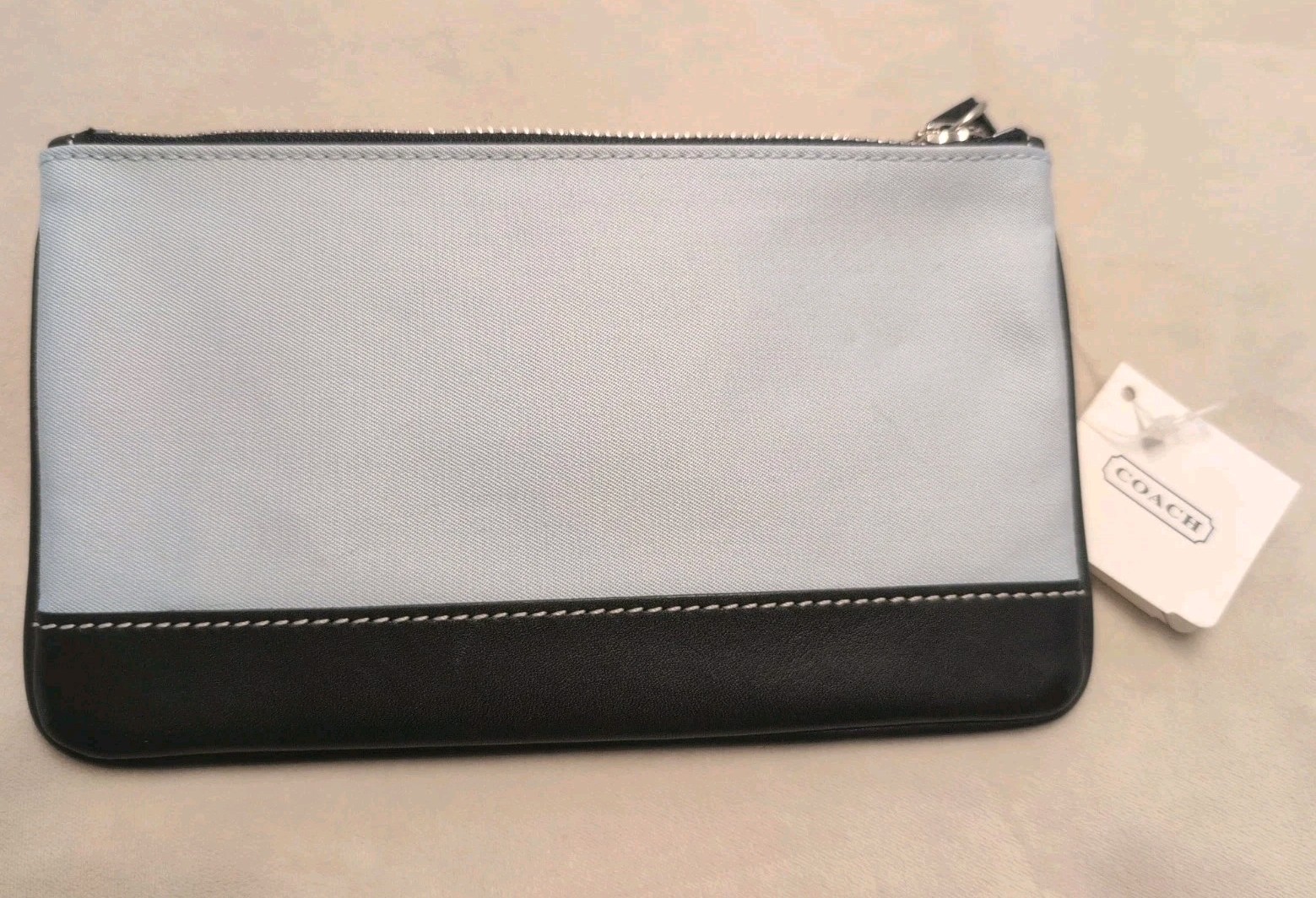 COACH Light Blue & Black Leather Case