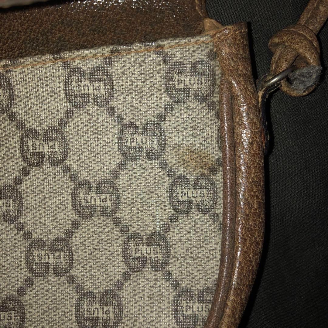 GUCCI GG Plus Mini Crossbody Bag Beige Women Auth 5.70 x 7.67inch