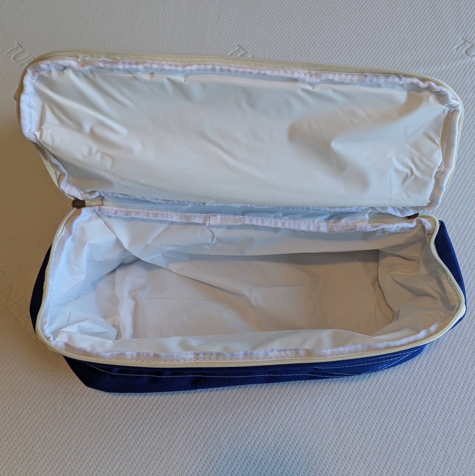 P&G Boat & Tote Beach Bag & Cooler Canvas Blue White 16″ x 16″ NEW