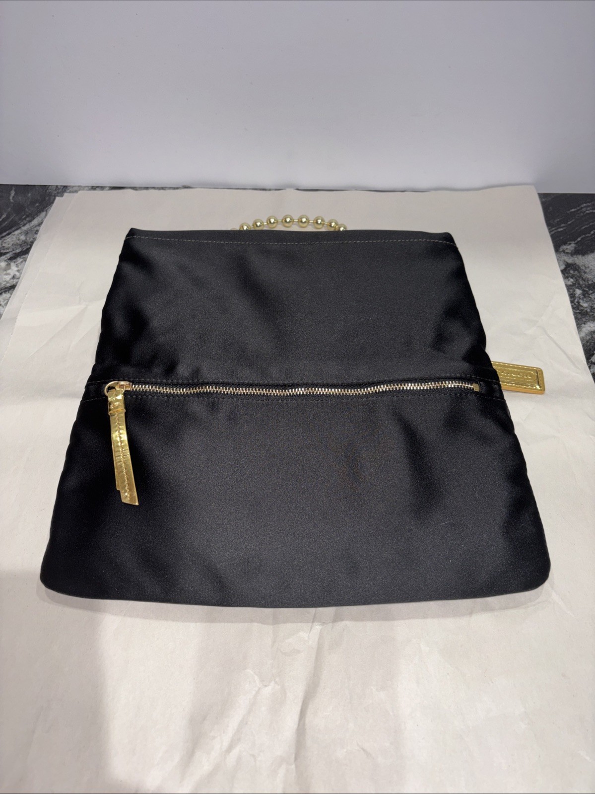 Coach Amanda Satin Fold-Over Flap Clutch Shoulder Bag Handbag Purse 12926. NWT