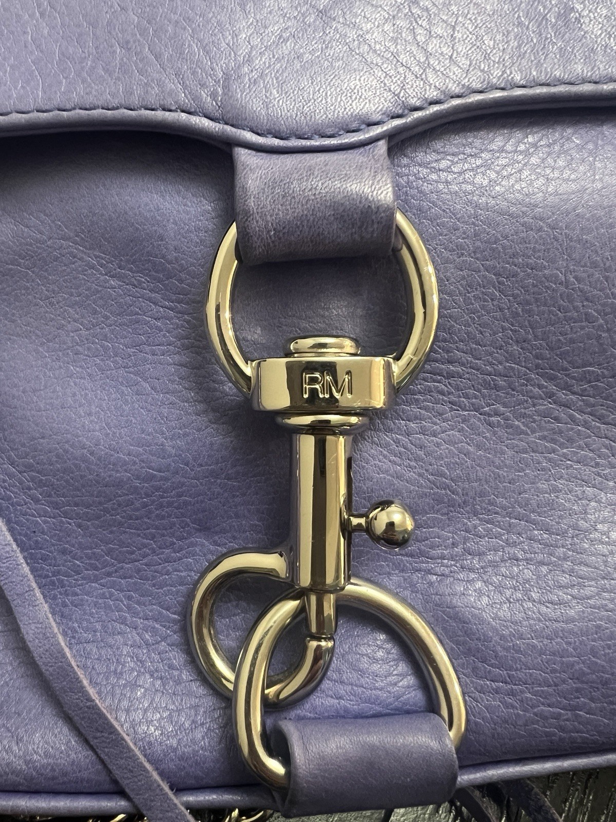 Rebecca Minkoff Purple Crossbody Bag Gold Hardware Zip Detachable Strap Lined