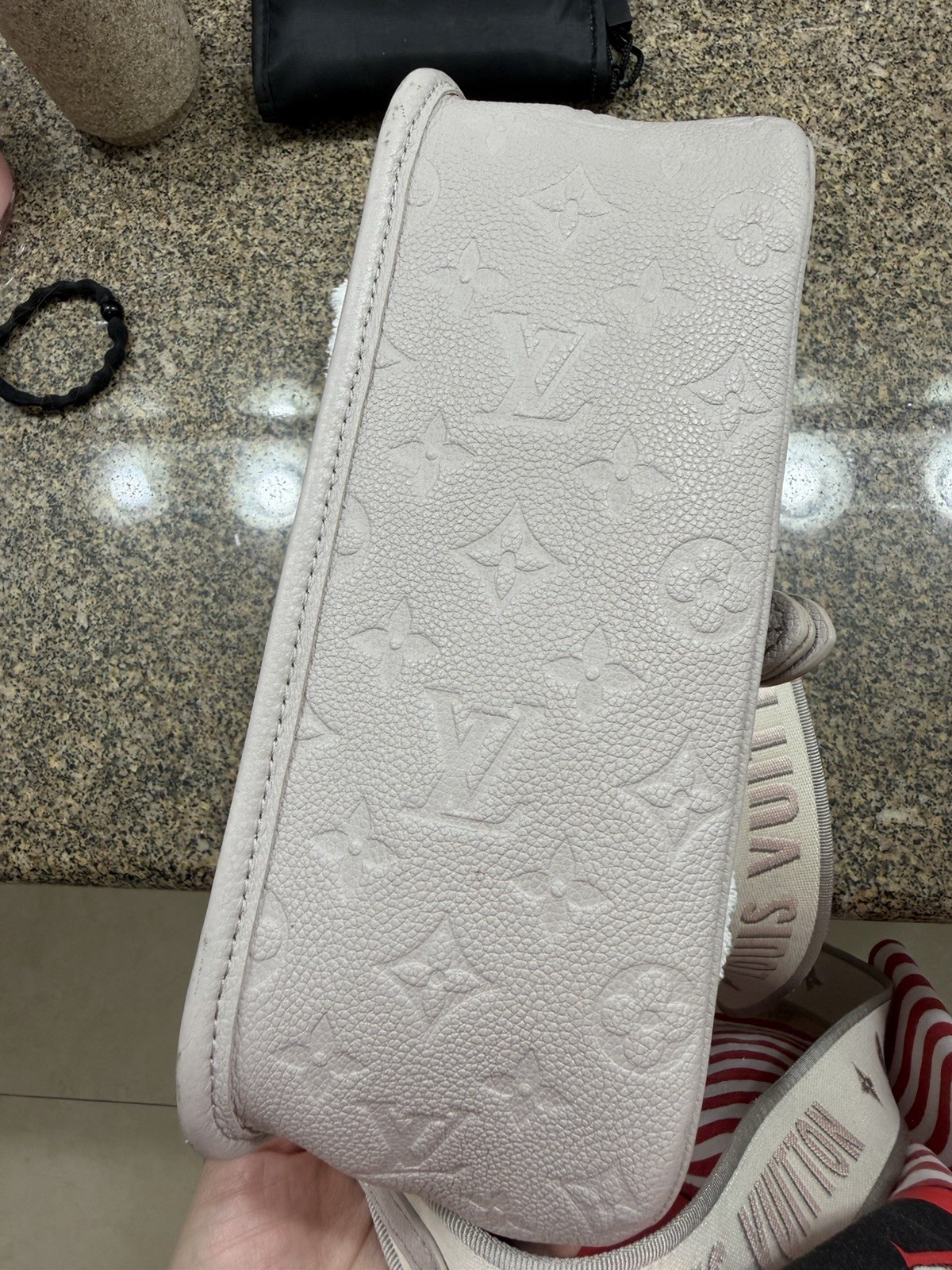 Louis Vuitton Diane Gray Monogram Crossbody Shoulder Bag w/ Detachable Strap