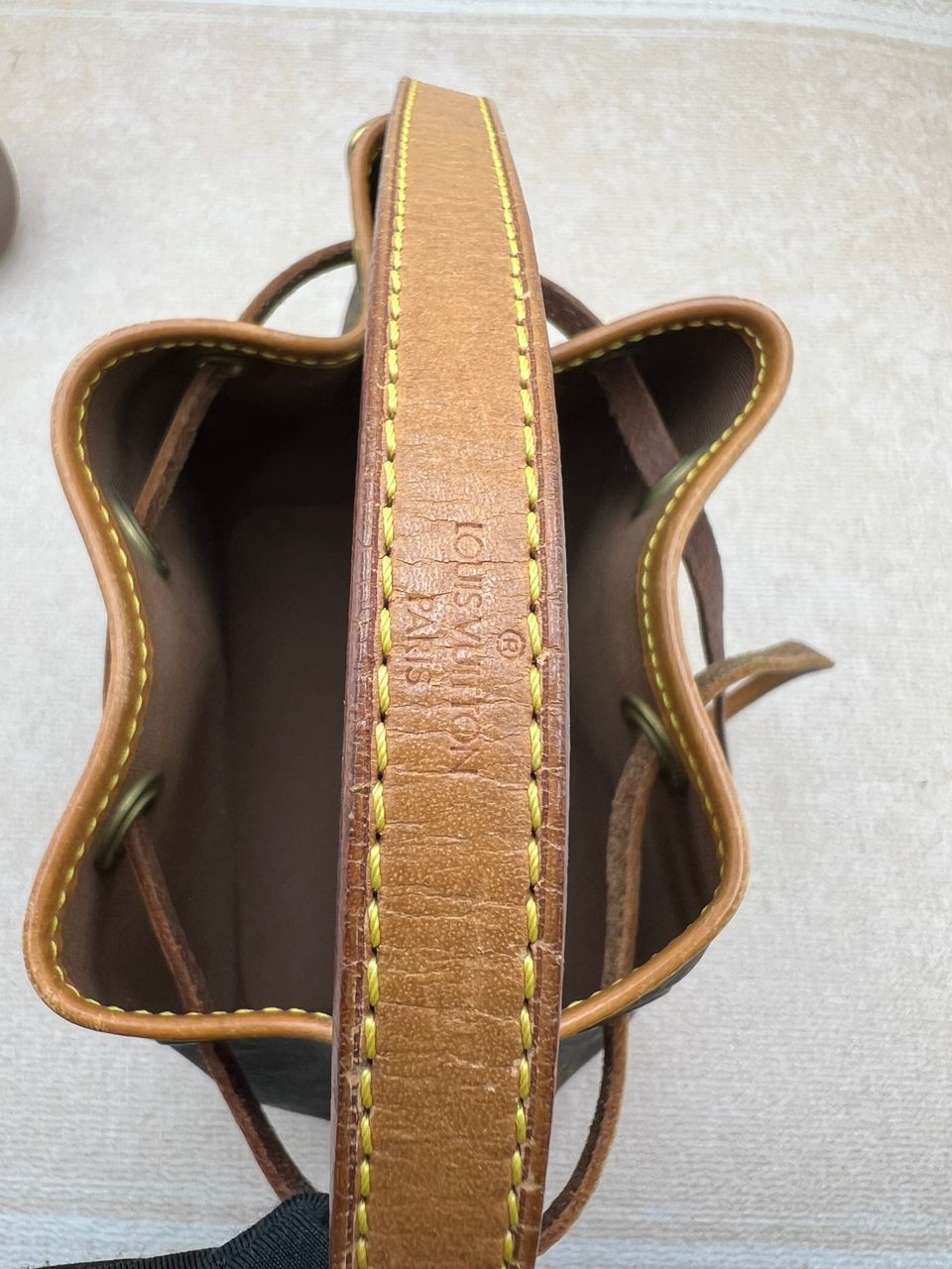 Louis Vuitton Nano Noé leather handbag