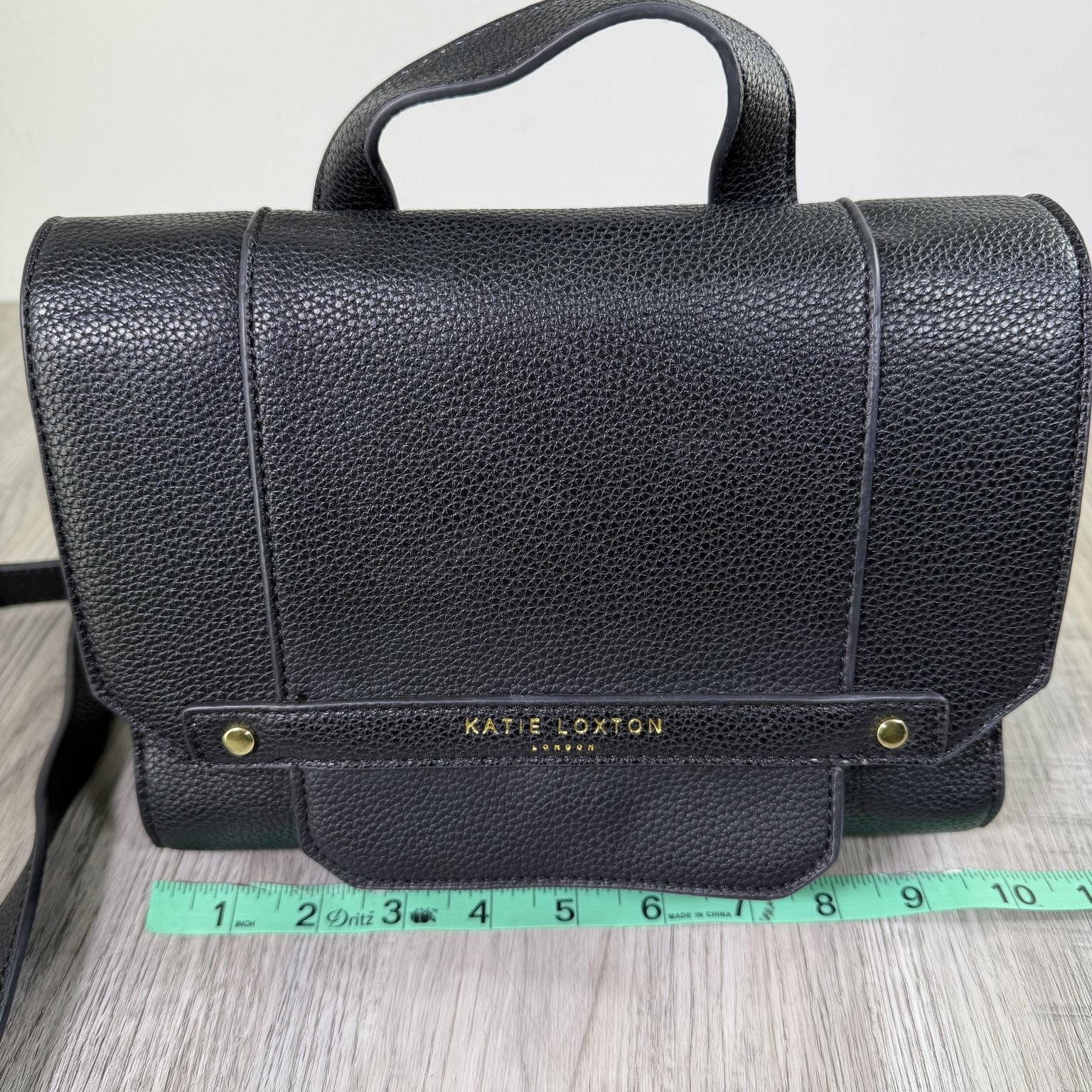 KATIE LOXTON Women’s Black Mini Backpack Bag 9″x7.5″ Pebbled Faux Leather