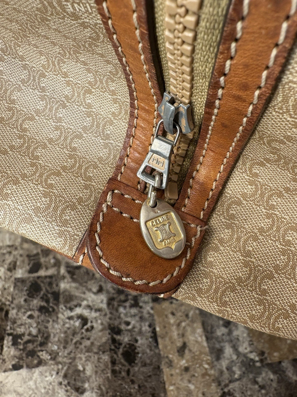 Celine Macadam Triomphe Mini Boston Bag