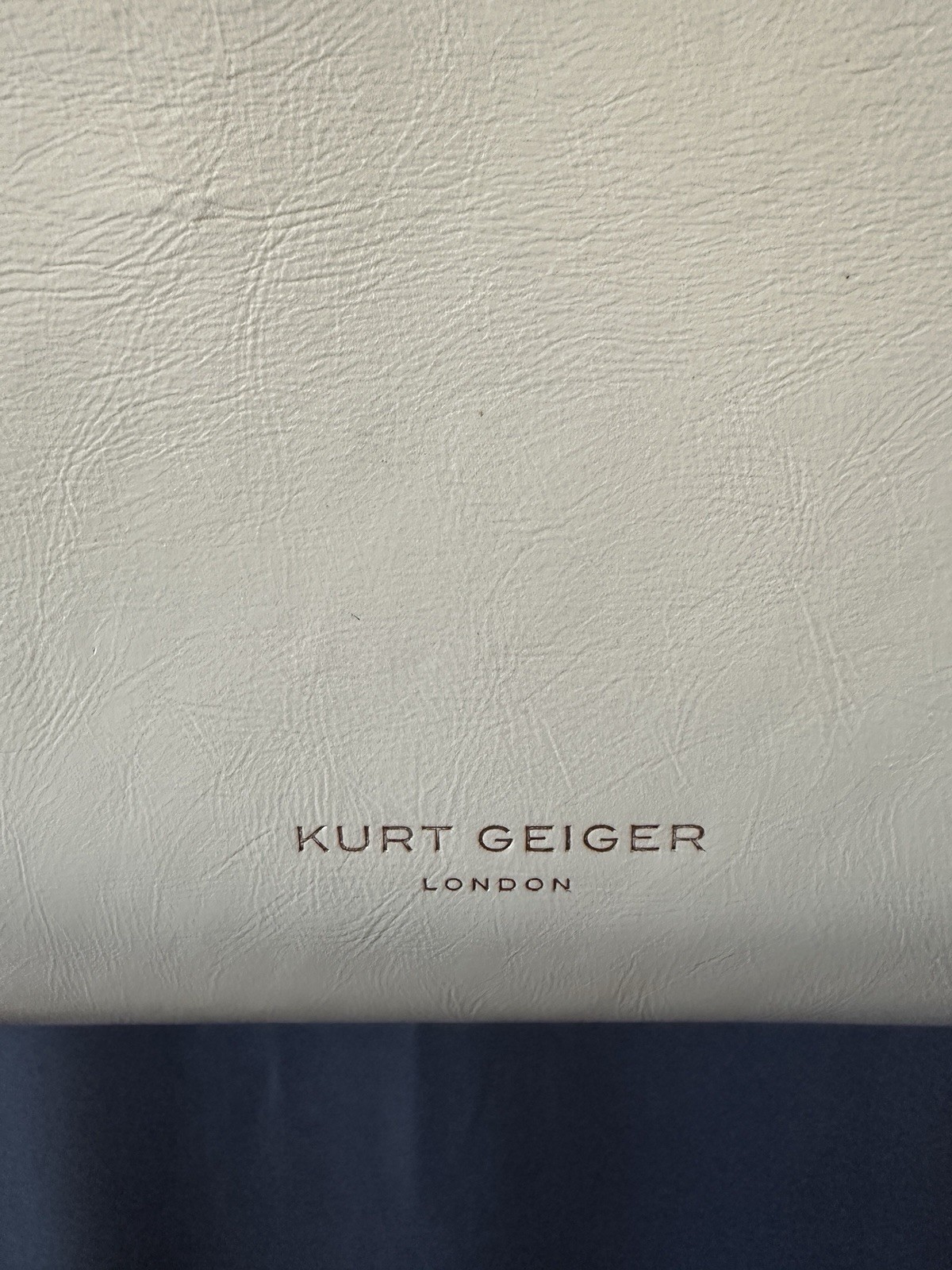 Kurt Geiger GenuineLeather ChelseaLargeToteIvory,W15”-22”;H12”;D6.5”,new