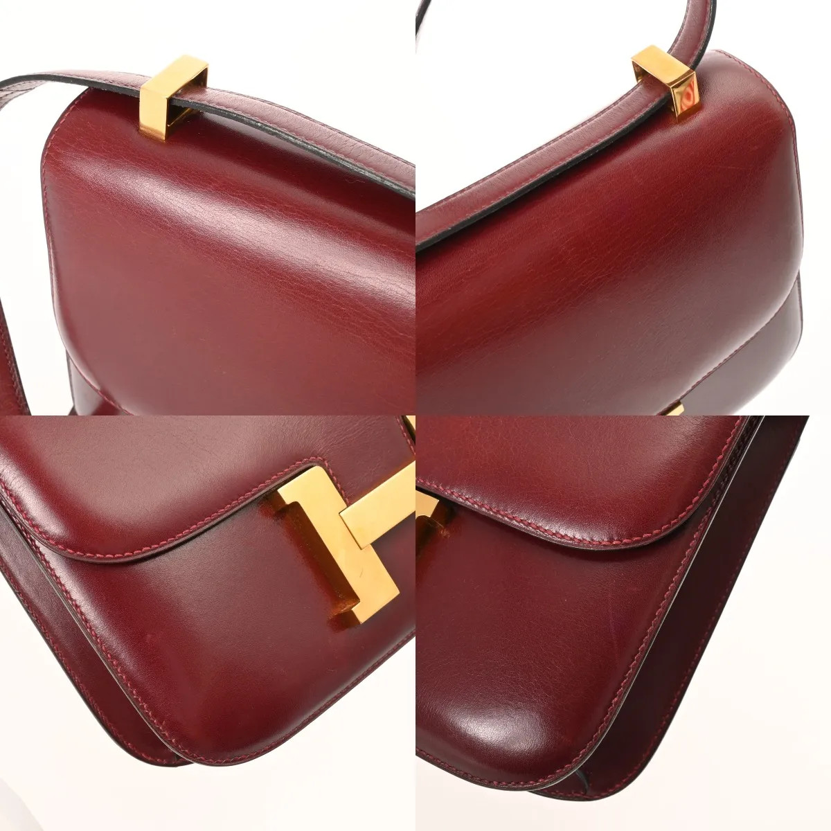 Hermes Constance 23 Shoulder Bag Box Calf Gold #WB645