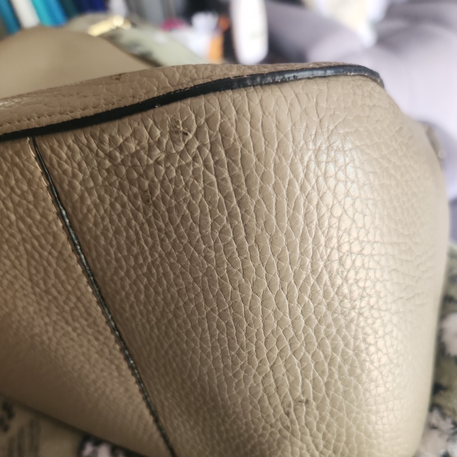 CUYANA Stone pebble Leather Shoulder Bag adjustable strap