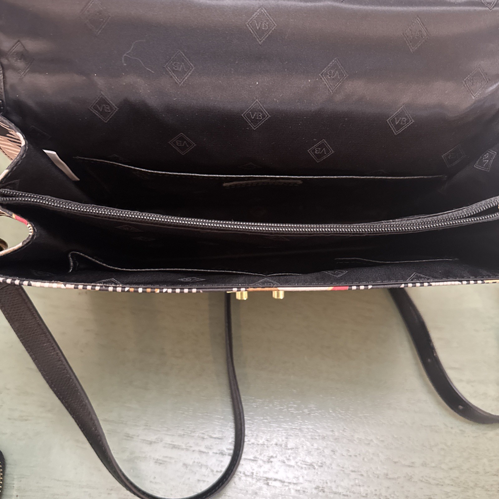 Vera Bradley Sofia Plaid Lydia Crossbody Satchel Purse Briefcase Style W Wallet