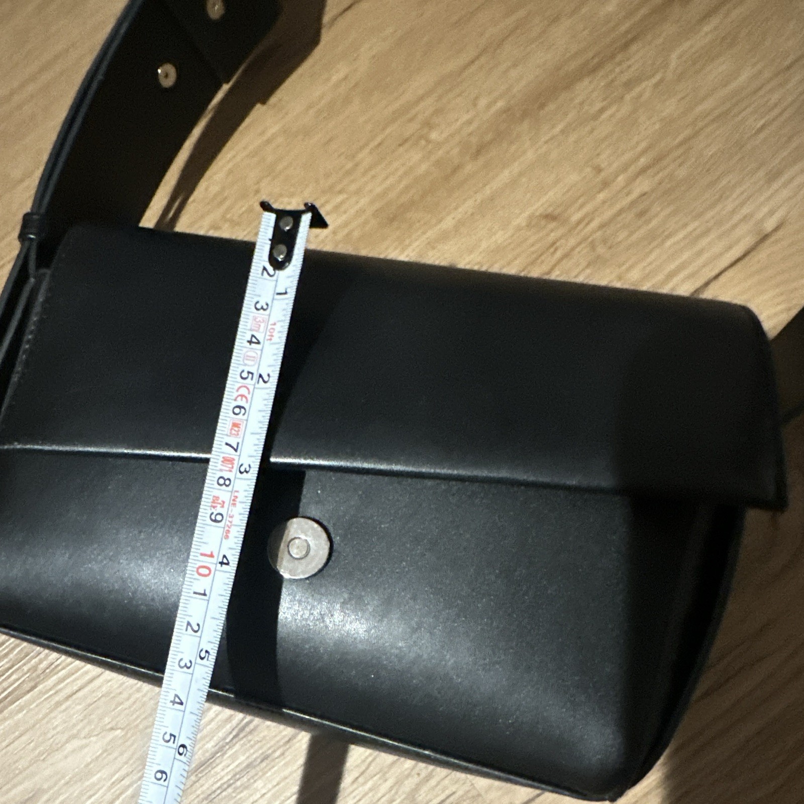 NA-KD Black Shoulder Bag Magnetic Flap Silver Hardware Buckle Accent One Size