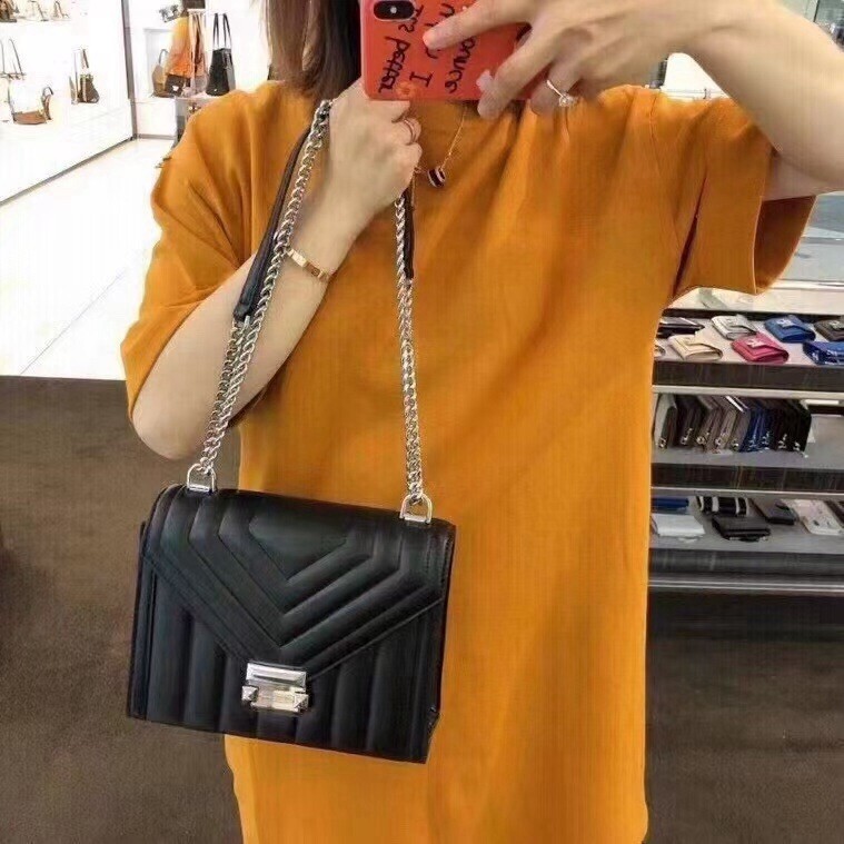 New Michael Kors Whitney Medium Shoulder Satchel Crossbody Handbag Bag Black
